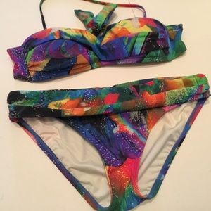 La Blanca multicolor bandeau bikini / mix & match